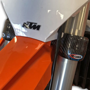 Gabelprotektor Satz weiß KTM EXC 125 2T Bj 2004-2006 